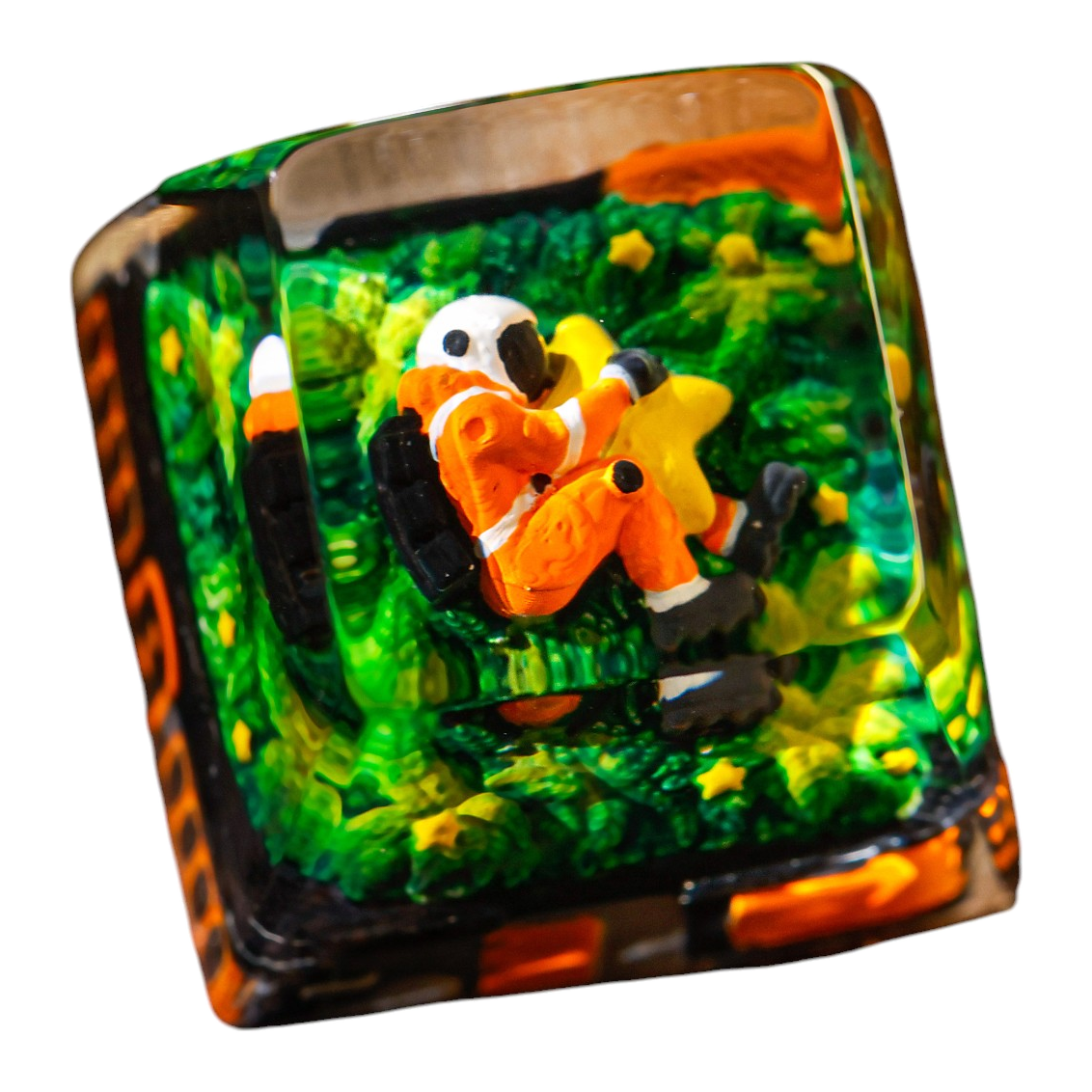 Astronaut Orange #3 resin artisan keycap