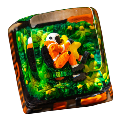 Astronaut Orange #3 resin artisan keycap