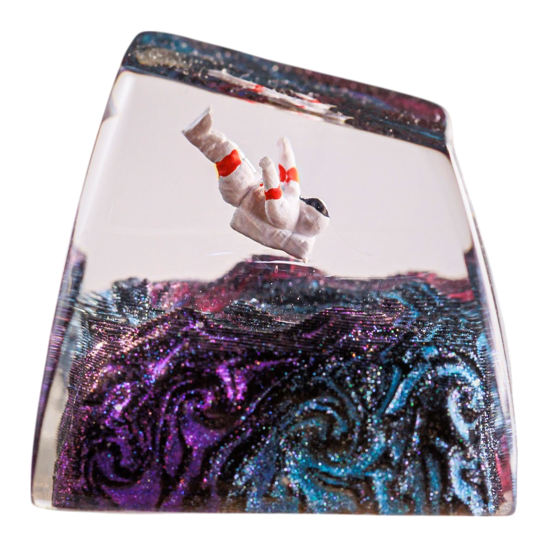 Astronaut resin artisan keycap