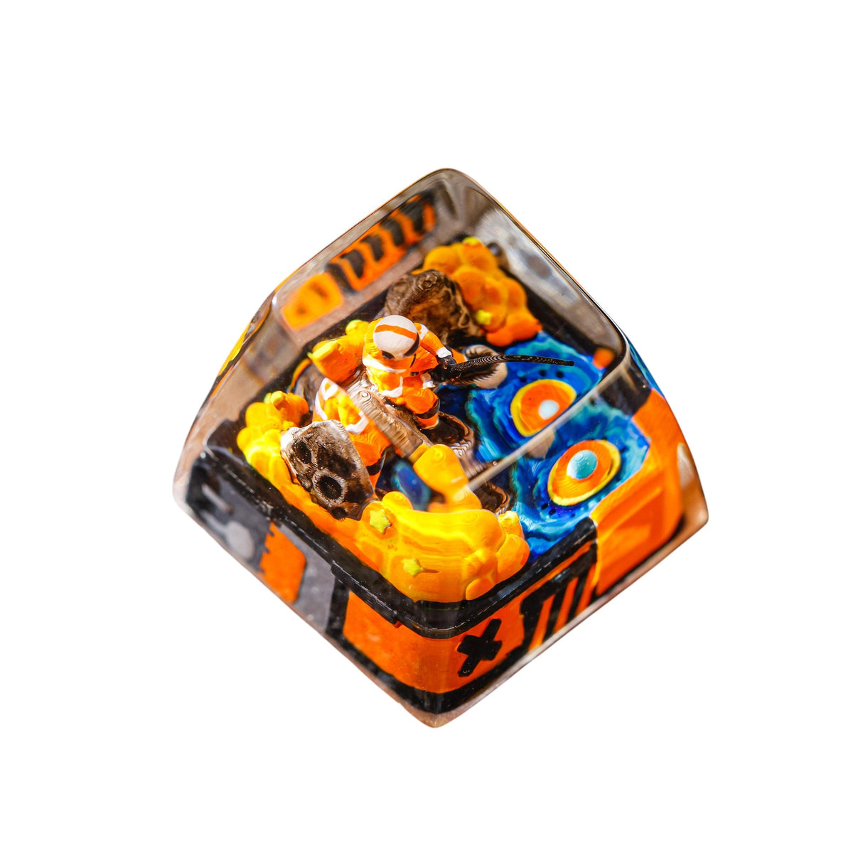 Astronaut Orange #2 resin artisan keycap