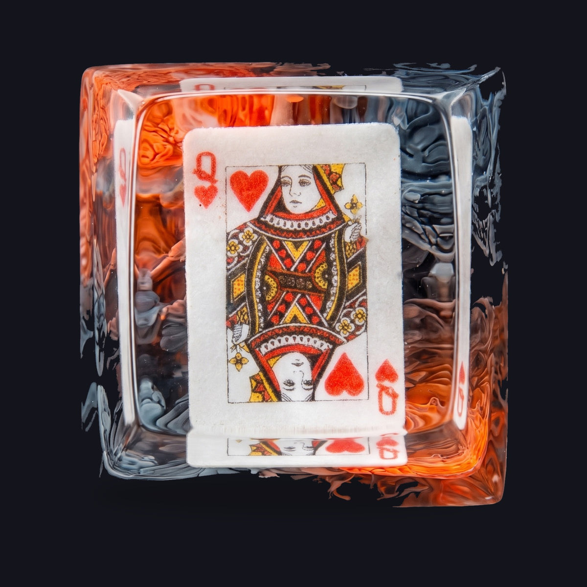Poker Card Resin Keycap — top view