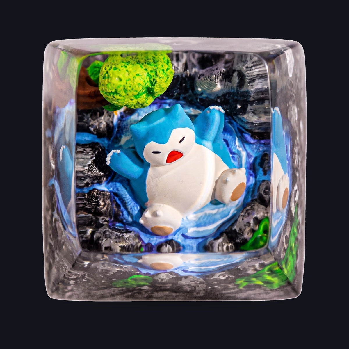 Snorlax Resin Keycap — top view