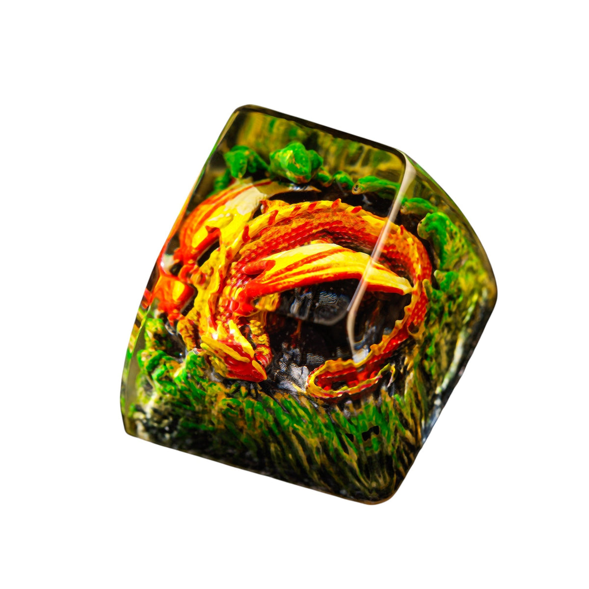 Sleeping Dragon Orange resin artisan keycap