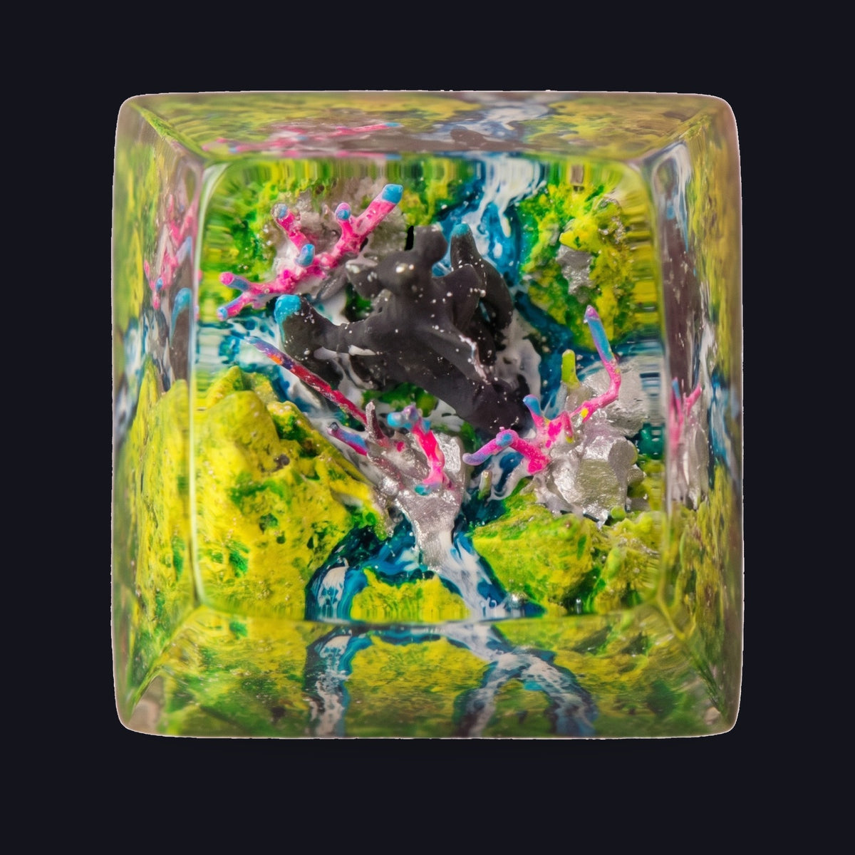 Garchomp Resin Keycap — top view