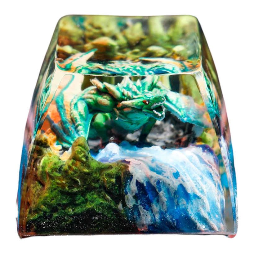 Green Dragon resin artisan keycap