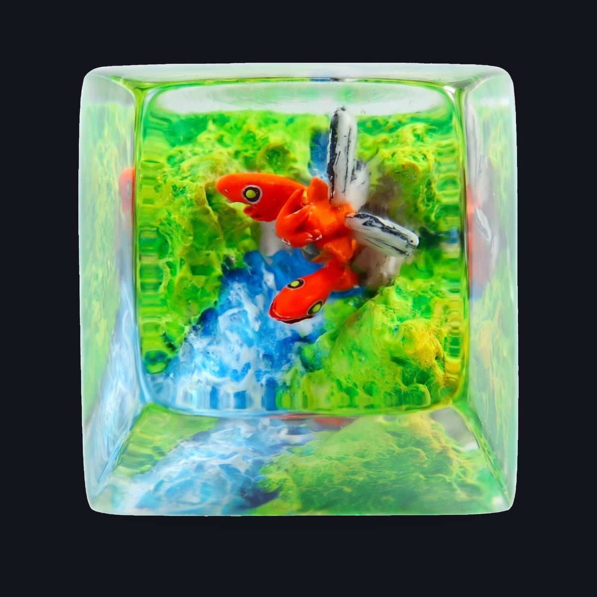 Scizor Resin Keycap — top view