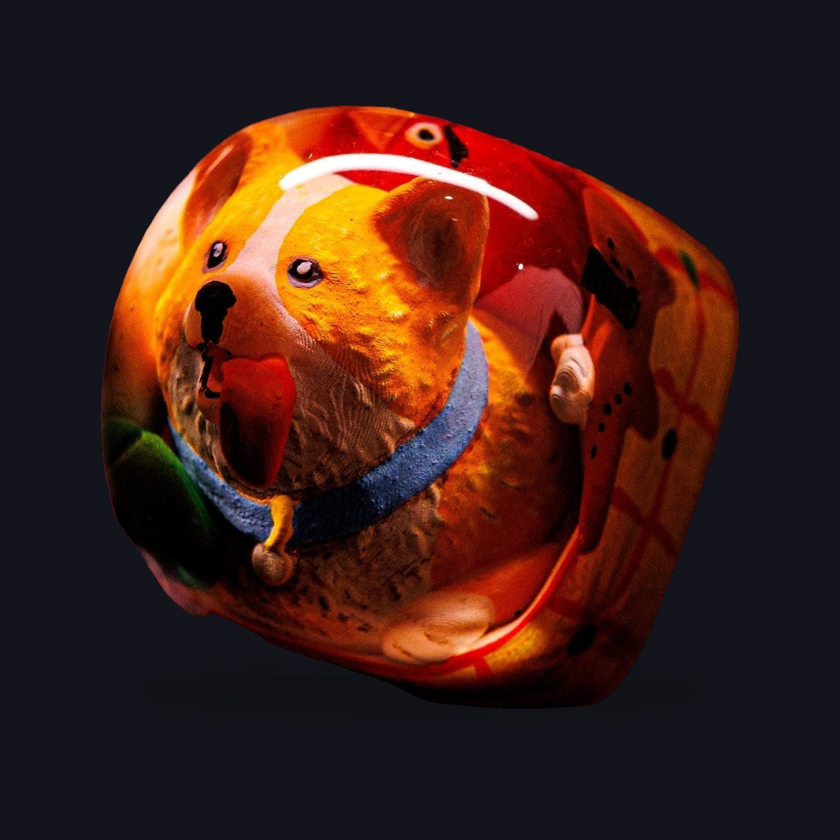 Puppy Resin Keycap — studio square