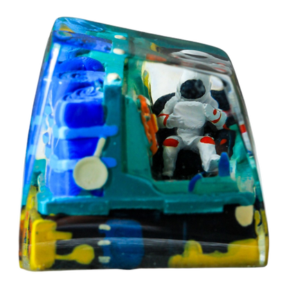 Astronaut Green resin artisan keycap