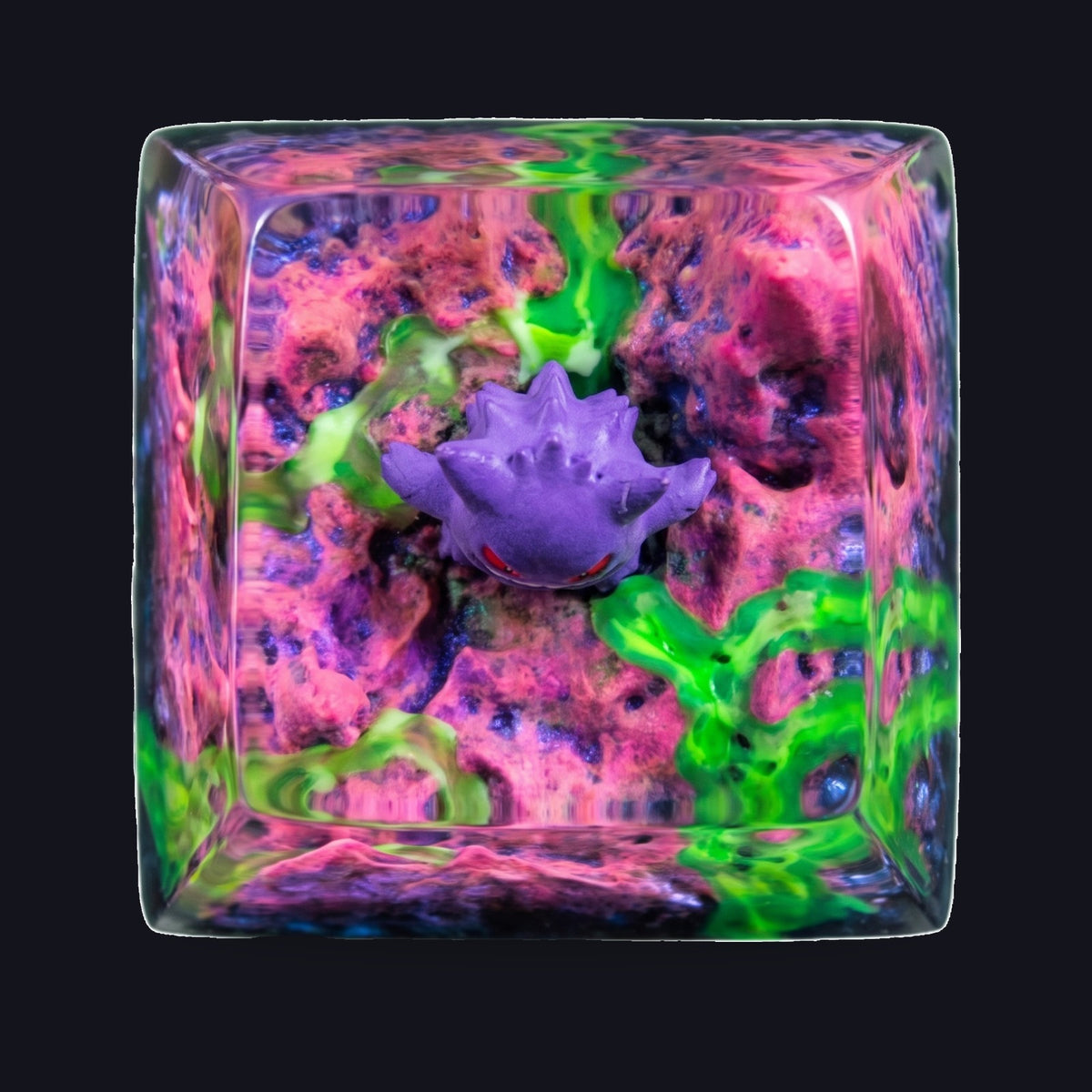 Gengar #3 Resin Keycap — top view