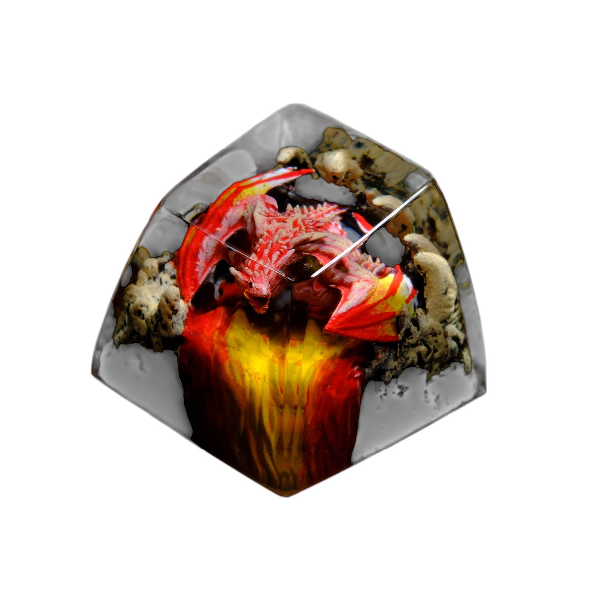 Red Dragon resin artisan keycap