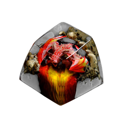 Red Dragon resin artisan keycap