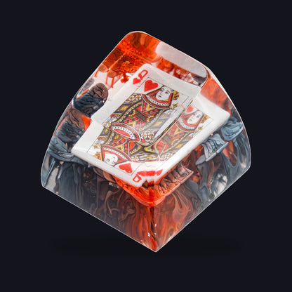 Playing Cards Resin Keycap — top view