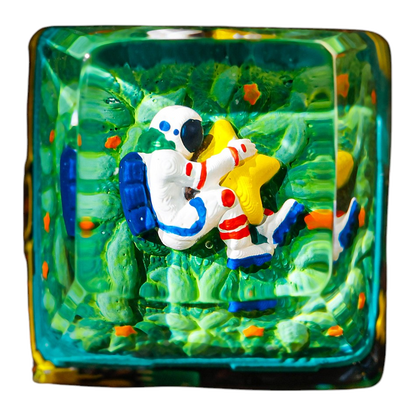 Astronaut Green #3 resin artisan keycap