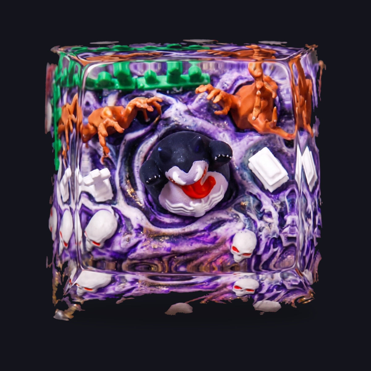 Halloween #11 Resin Keycap — top view