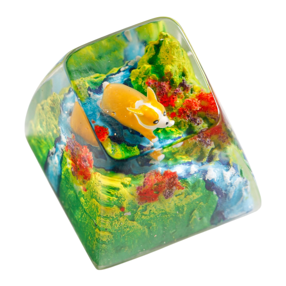 Corgi resin artisan keycap