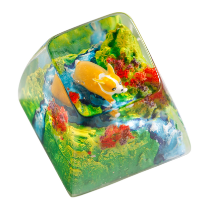 Corgi resin artisan keycap