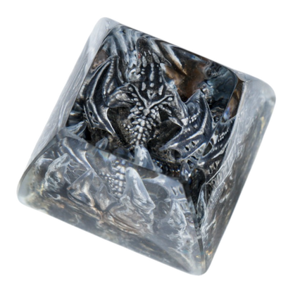 Grey Dragon resin artisan keycap