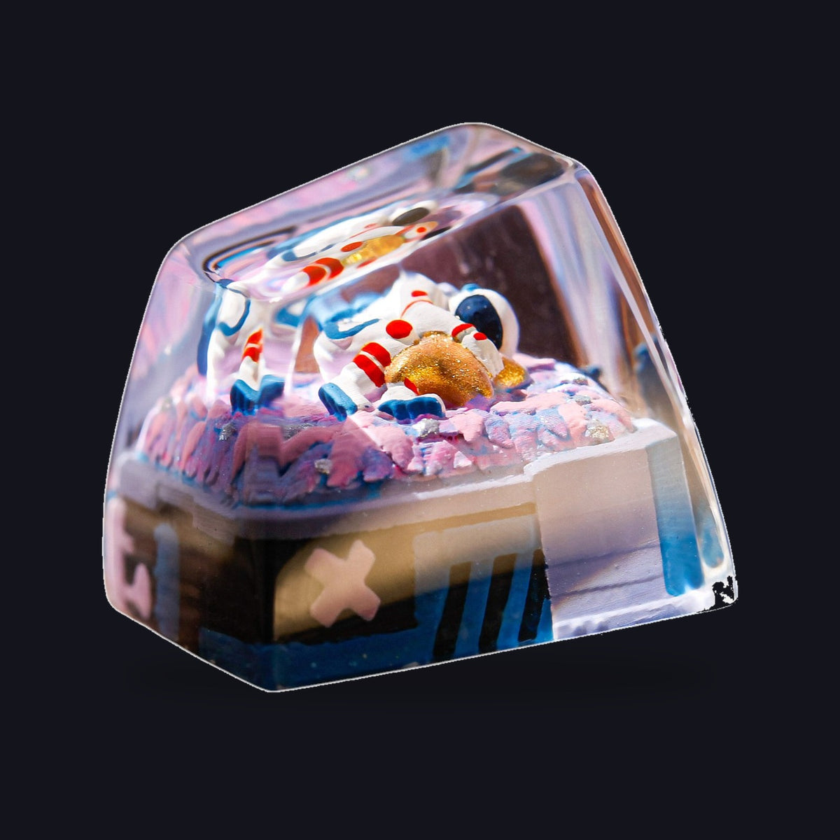 Astronaut Blue #3 Resin Keycap — studio square