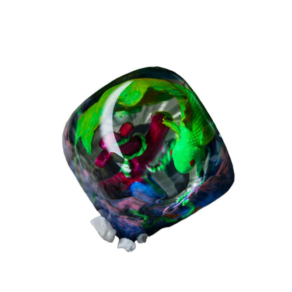 Koi Fish Green resin artisan keycap