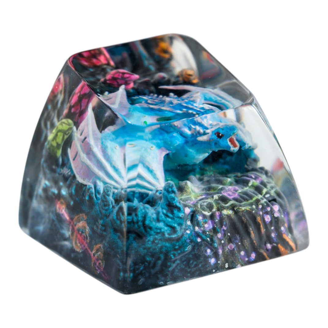 Blue Dragon resin artisan keycap