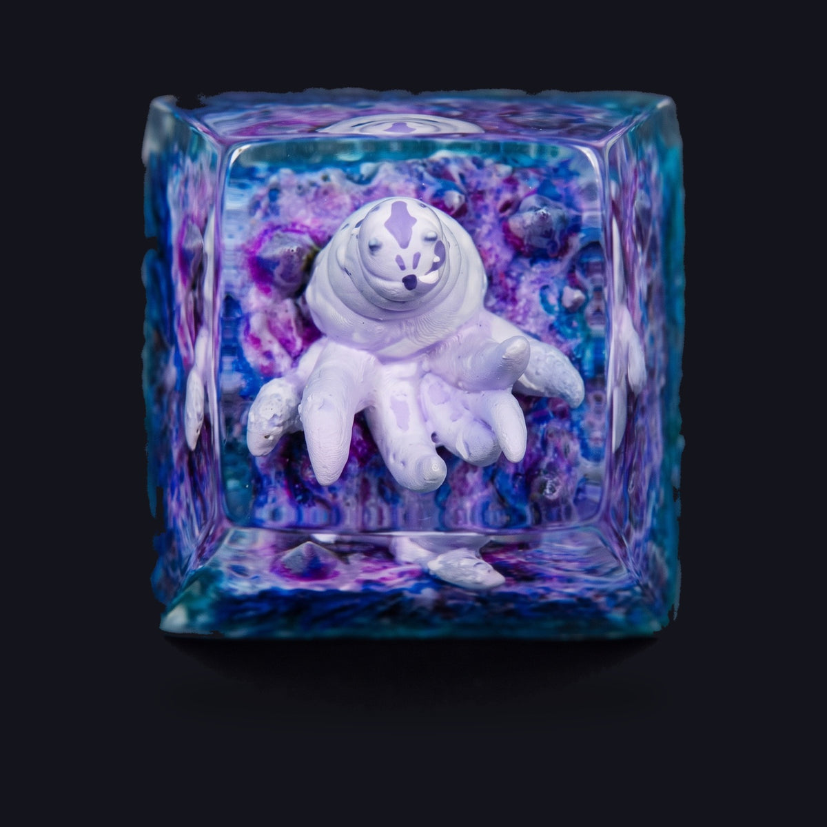 Six-Tails Resin Keycap — top view
