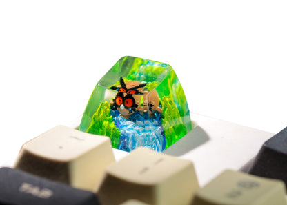 Hoothoot resin artisan keycap