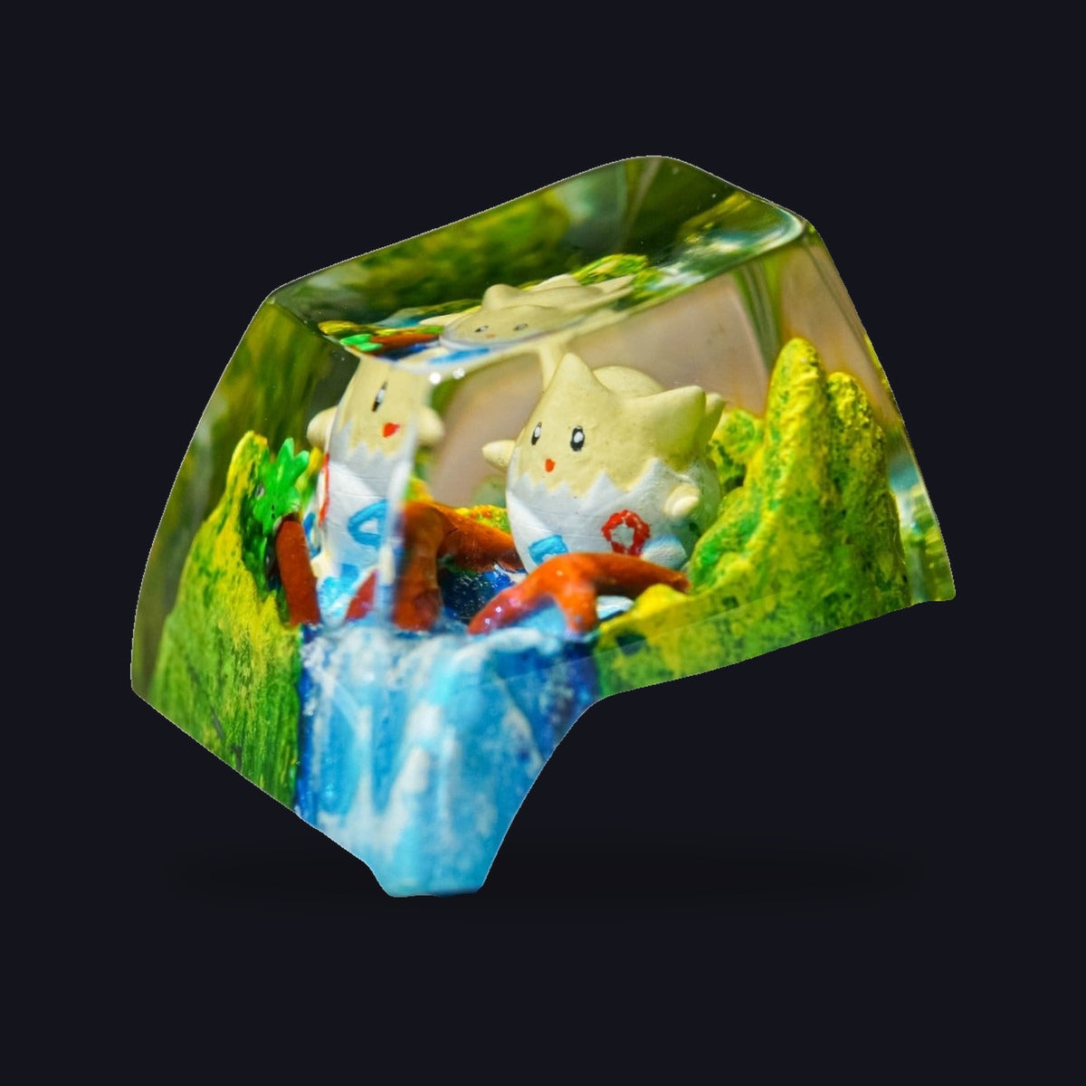 Togepi Meadow Falls Resin Keycap — studio square