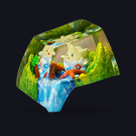 Togepi Meadow Falls Resin Keycap — studio square