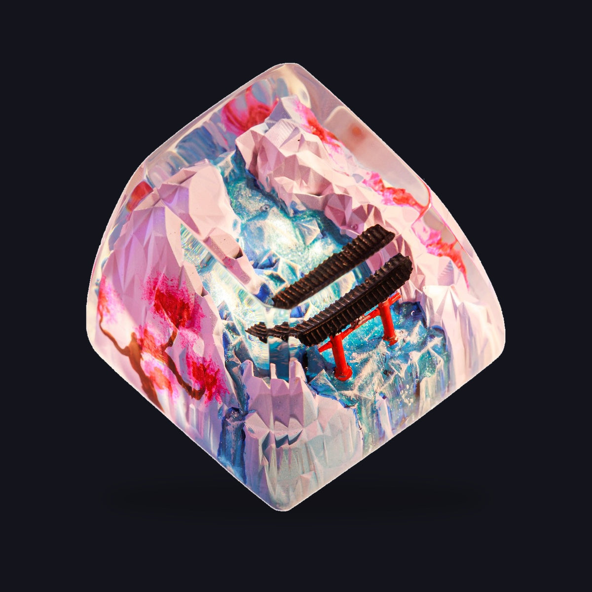 Cherry Blossom Torii Resin Keycap — studio square