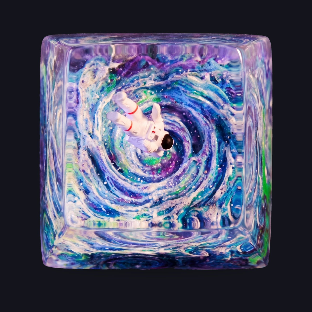 Astronaut #2 Resin Keycap — top view
