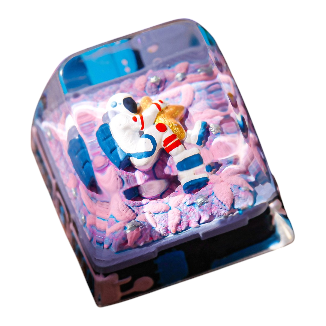Astronaut Blue #3 resin artisan keycap