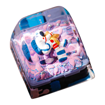 Astronaut Blue #3 resin artisan keycap