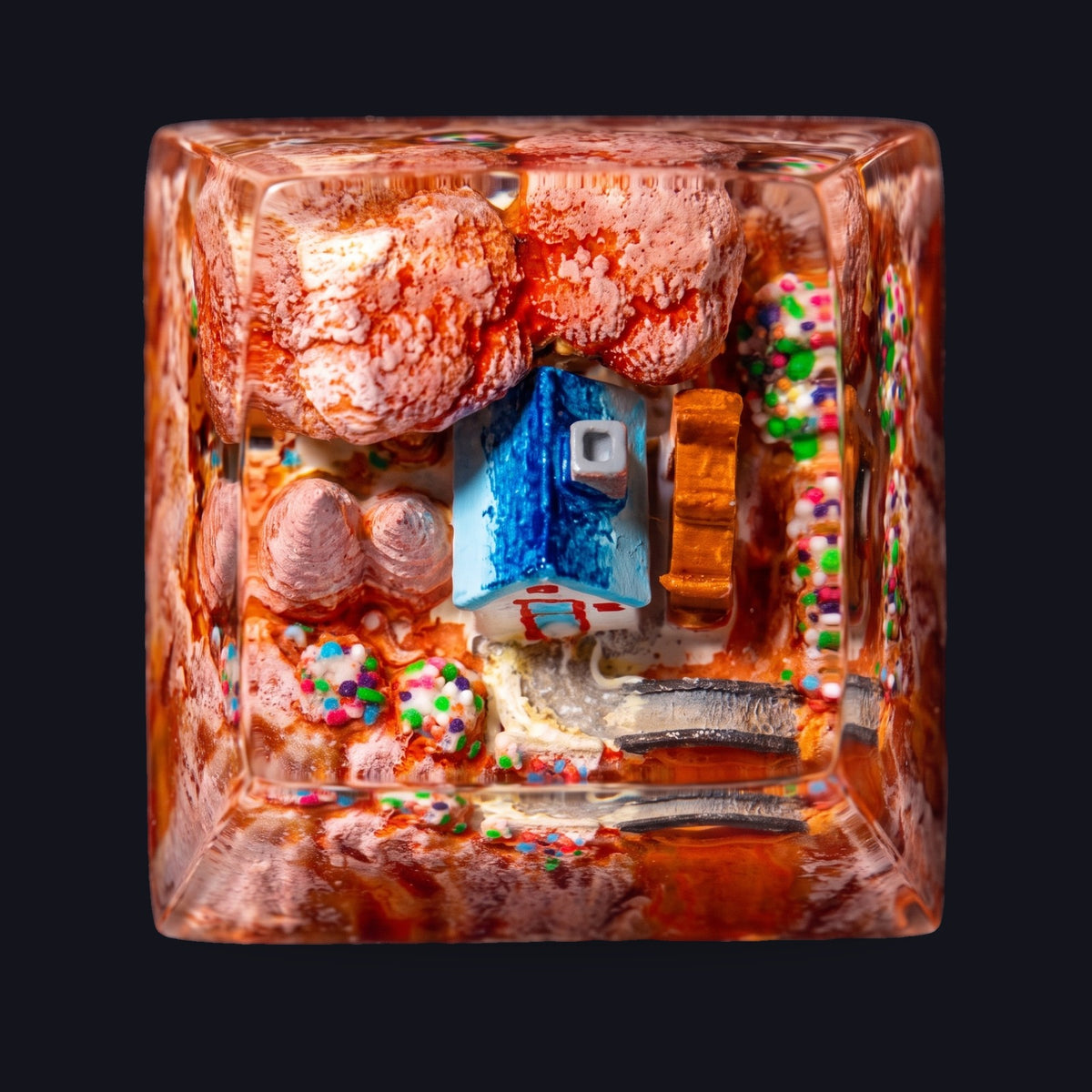Cottage #2 Resin Keycap — top view
