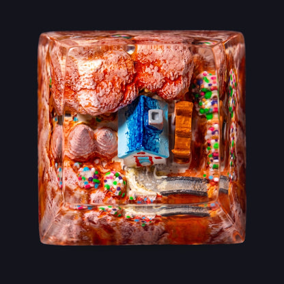 Cottage #2 Resin Keycap — top view