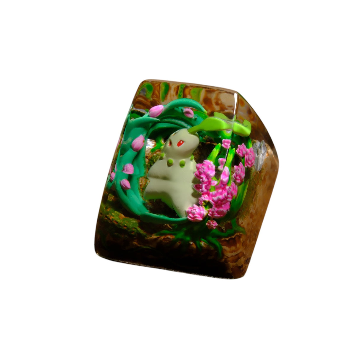 Chikorita resin artisan keycap
