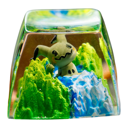 Mimikyu Meadow Falls resin artisan keycap