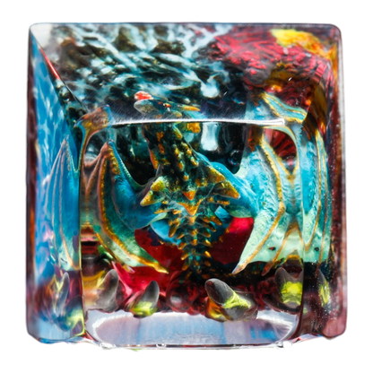 Blue Dragon #2 resin artisan keycap