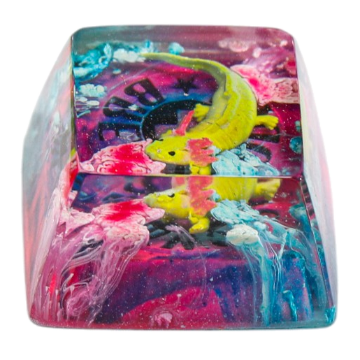 Sea Serpent resin artisan keycap