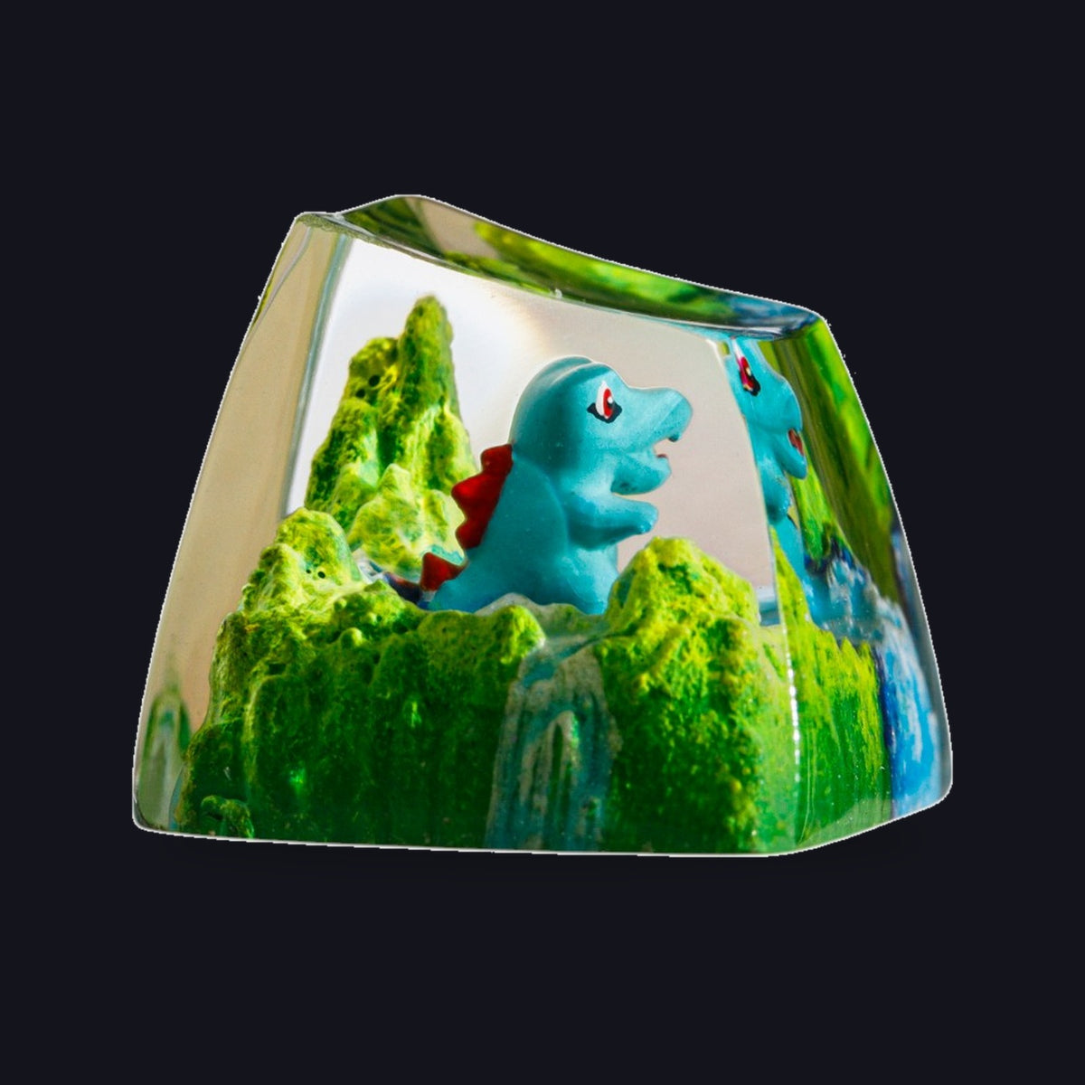 Totodile Meadow Falls Resin Keycap — studio square