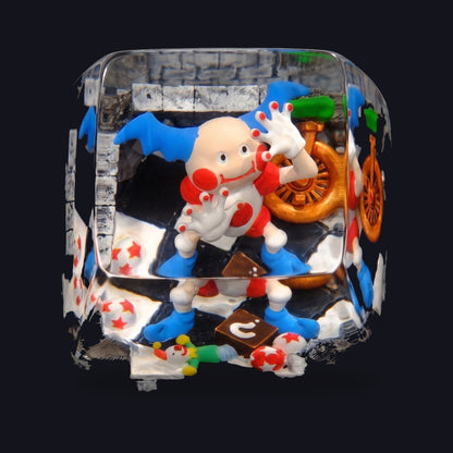 The Clown #2 Resin Keycap — top view