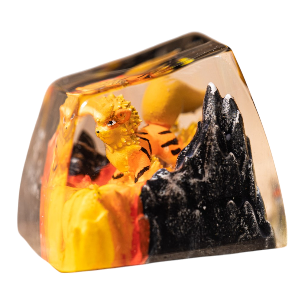 Arcanine resin artisan keycap