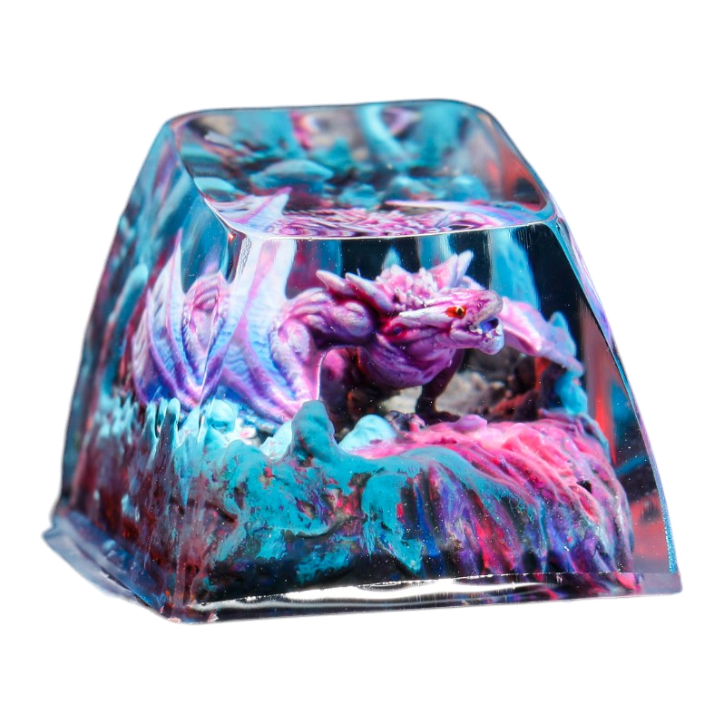 Violet Dragon resin artisan keycap