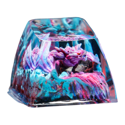 Violet Dragon resin artisan keycap